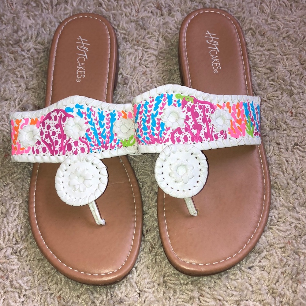 Hand painted flip flops